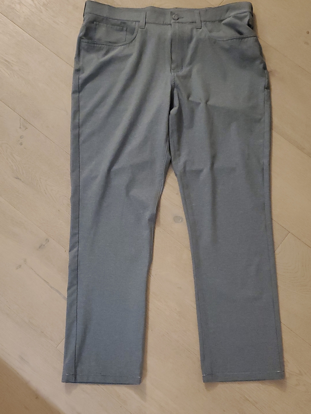 PGA Tour- Heathered Light Grey Clean Front Golf Pants 34 W 32 L